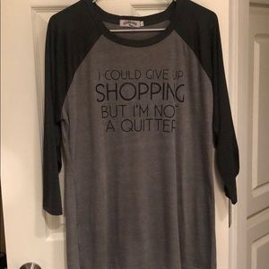 Not a Quitter Raglan graphic tee